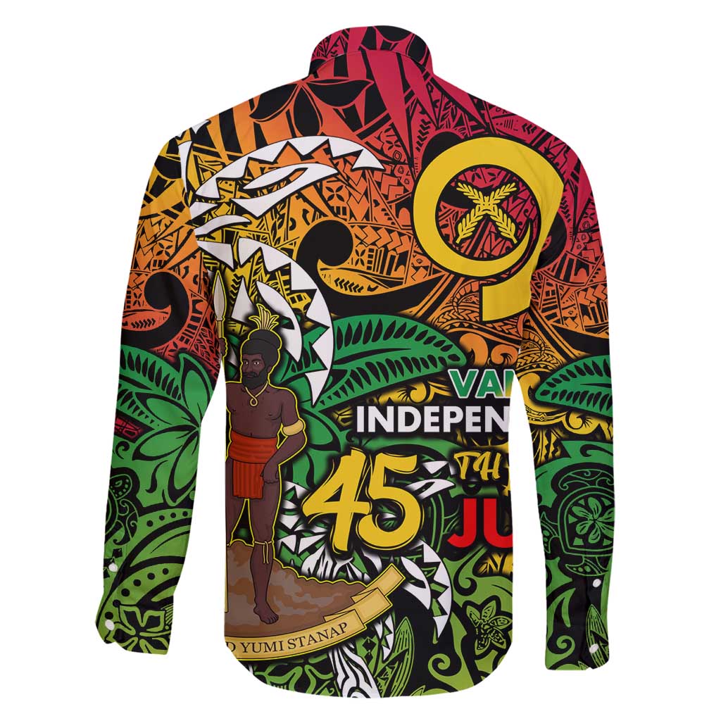 Personalized Vanuatu 45th Independence Anniversary Family Matching Puletasi and Hawaiian Shirt Melanesian Pattern Reggae - Polynesian Pride