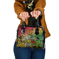 Personalized Vanuatu 45th Independence Anniversary Shoulder Handbag Melanesian Pattern Reggae - Polynesian Pride