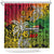 Personalized Vanuatu 45th Independence Anniversary Shower Curtain Melanesian Pattern Reggae - Polynesian Pride