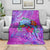 Dolphin Polynesia Blanket Hibiscus Tropical Wave - Purple Vibes