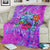 Dolphin Polynesia Blanket Hibiscus Tropical Wave - Purple Vibes