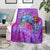 Dolphin Polynesia Blanket Hibiscus Tropical Wave - Purple Vibes