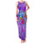 Personalized Dolphin Polynesia Family Matching Tank Maxi Dress and Hawaiian Shirt Hibiscus Tropical Wave - Purple Vibes