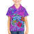 Personalized Dolphin Polynesia Family Matching Tank Maxi Dress and Hawaiian Shirt Hibiscus Tropical Wave - Purple Vibes