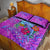 Dolphin Polynesia Quilt Bed Set Hibiscus Tropical Wave - Purple Vibes