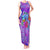 Personalized Dolphin Polynesia Tank Maxi Dress Hibiscus Tropical Wave - Purple Vibes