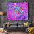 Dolphin Polynesia Tapestry Hibiscus Tropical Wave - Purple Vibes