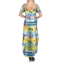 Surfing Christmas Family Matching Summer Maxi Dress and Hawaiian Shirt Tropical Santa Let's Go Surfing DT02 - Polynesian Pride