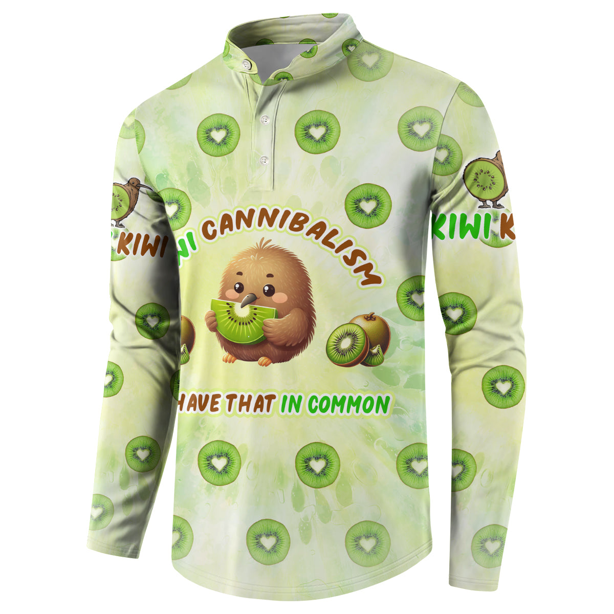 Kiwi Cannibalism Button Sweatshirt New Zealand Kiwi Cute Bird Funny
