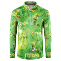 I Love Kiwi Button Sweatshirt New Zealand Kiwi Fruit Summer Cocktail