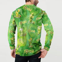 I Love Kiwi Button Sweatshirt New Zealand Kiwi Fruit Summer Cocktail