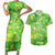 I Love Kiwi Couples Matching Short Sleeve Bodycon Dress and Hawaiian Shirt New Zealand Kiwi Fruit Summer Cocktail