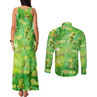 I Love Kiwi Couples Matching Tank Maxi Dress and Long Sleeve Button Shirt New Zealand Kiwi Fruit Summer Cocktail DT02 - Polynesian Pride