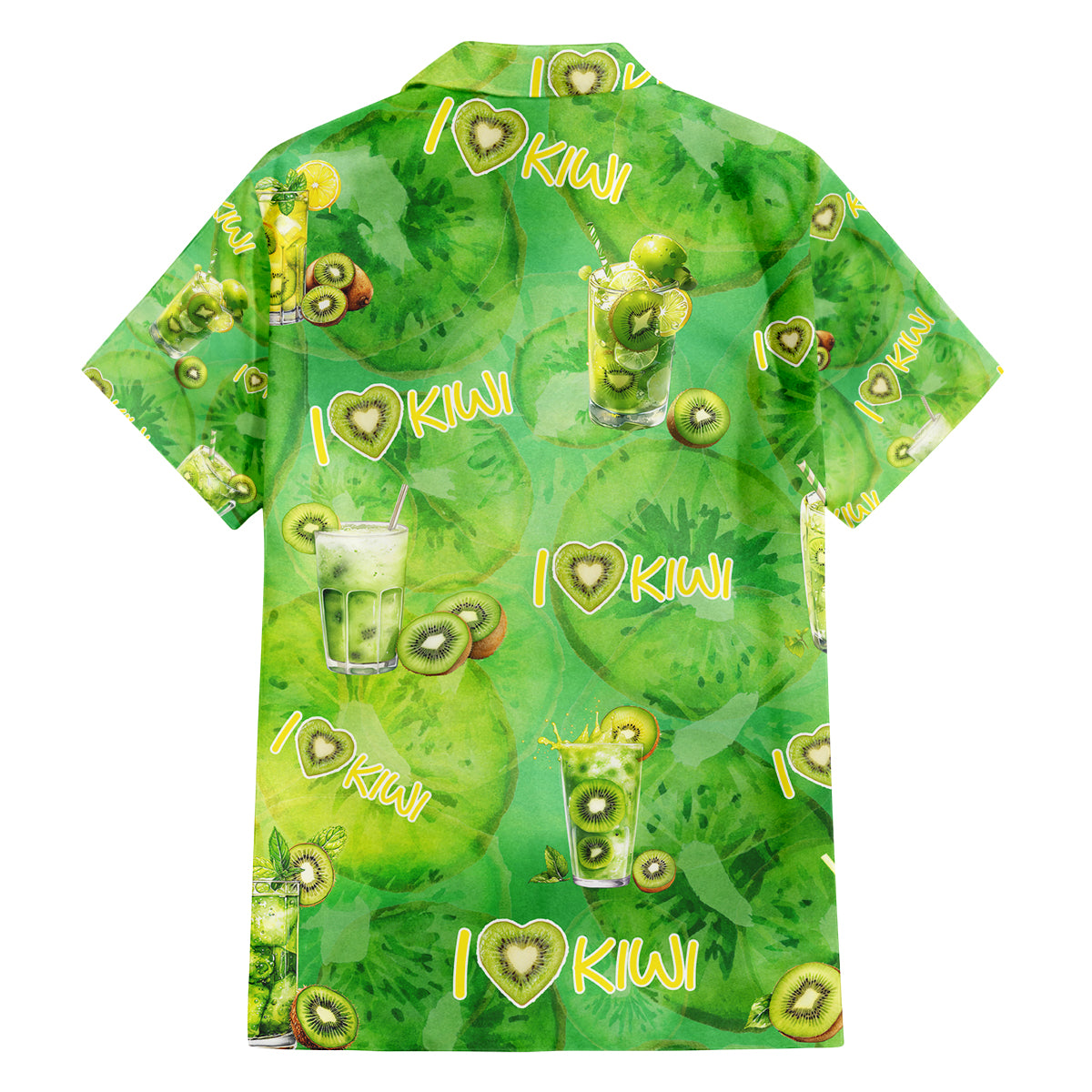 I Love Kiwi Family Matching Off Shoulder Maxi Dress and Hawaiian Shirt New Zealand Kiwi Fruit Summer Cocktail DT02 - Polynesian Pride