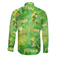 I Love Kiwi Family Matching Off Shoulder Short Dress and Hawaiian Shirt New Zealand Kiwi Fruit Summer Cocktail