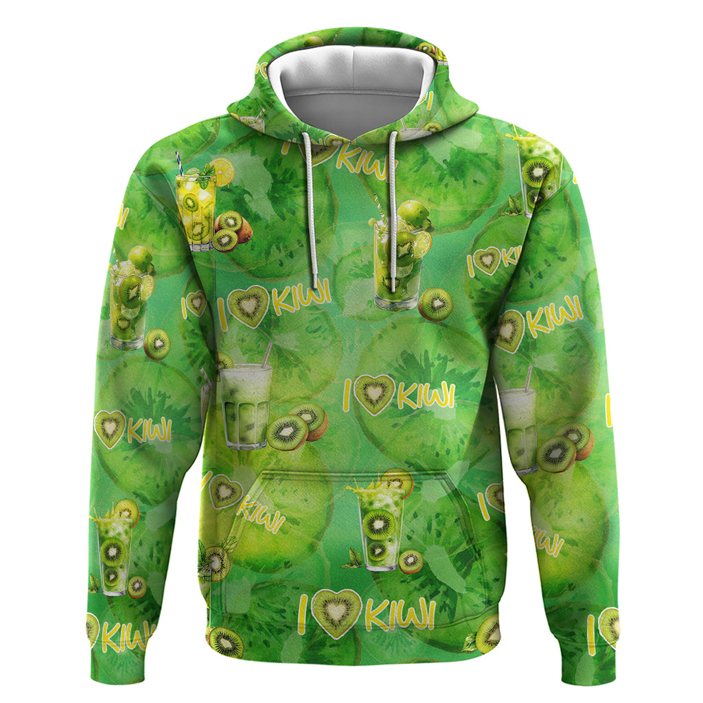 I Love Kiwi Hoodie New Zealand Kiwi Fruit Summer Cocktail