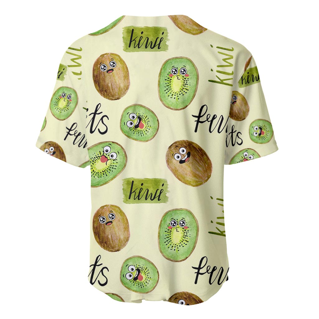 Kiwi Cute Humorous Baseball Jersey New Zealand Fruit