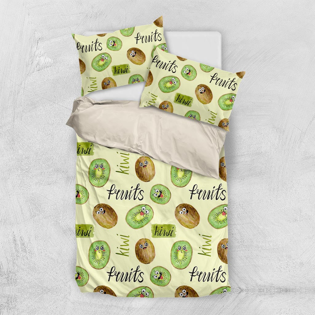 Kiwi Cute Humorous Bedding Set New Zealand Fruit