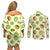 Kiwi Cute Humorous Couples Matching Off Shoulder Short Dress and Long Sleeve Button Shirt New Zealand Fruit
