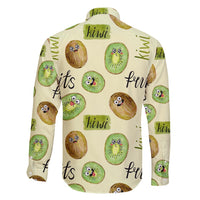 Kiwi Cute Humorous Family Matching Long Sleeve Bodycon Dress and Hawaiian Shirt New Zealand Fruit DT02 - Polynesian Pride