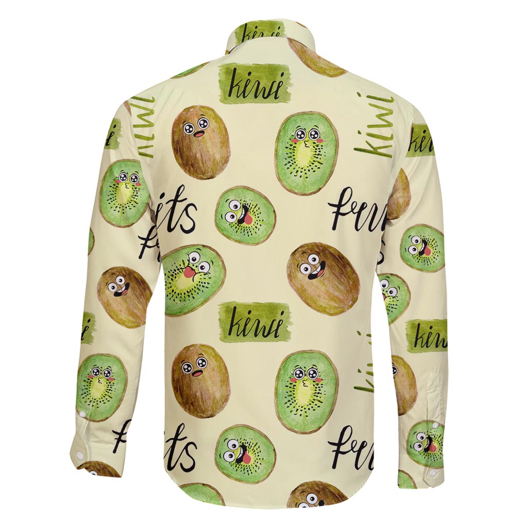 Kiwi Cute Humorous Family Matching Off Shoulder Short Dress and Hawaiian Shirt New Zealand Fruit