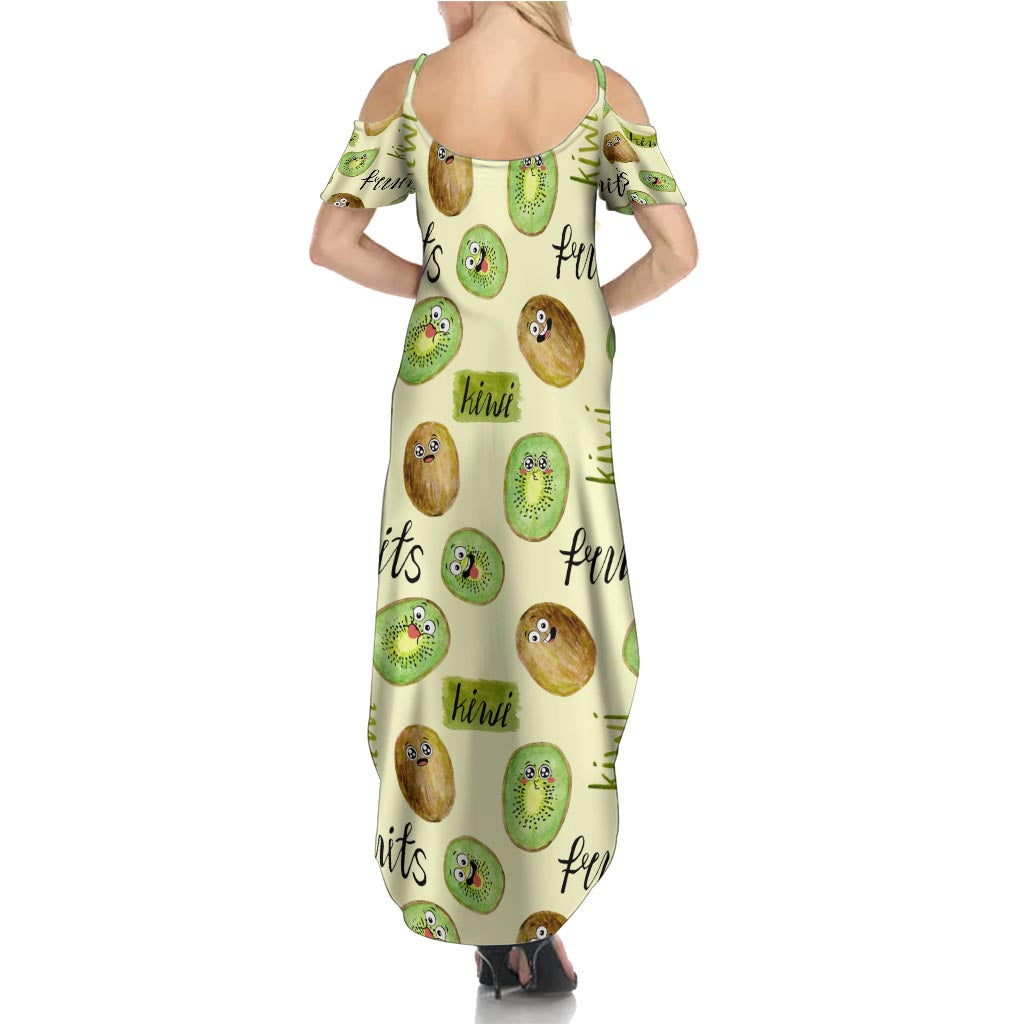 Kiwi Cute Humorous Family Matching Summer Maxi Dress and Hawaiian Shirt New Zealand Fruit DT02 - Polynesian Pride