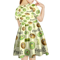 Kiwi Cute Humorous Kid Short Sleeve Dress New Zealand Fruit DT02 - Polynesian Pride