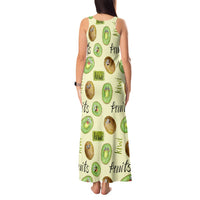Kiwi Cute Humorous Tank Maxi Dress New Zealand Fruit DT02 - Polynesian Pride