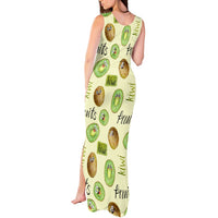 Kiwi Cute Humorous Tank Maxi Dress New Zealand Fruit DT02 - Polynesian Pride
