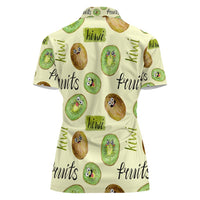 Kiwi Cute Humorous Women Polo Shirt New Zealand Fruit