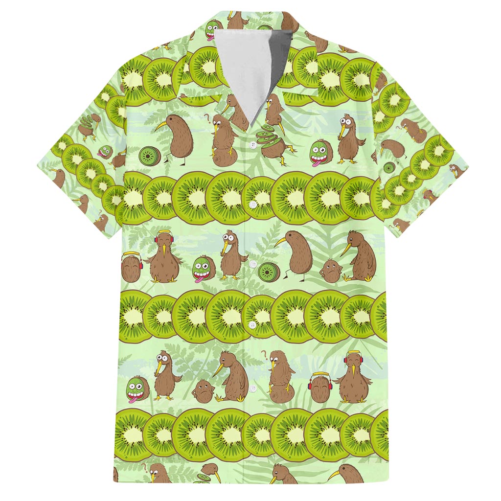 New Zealand Kiwi Fruit Witty Kiwi Bird Family Matching Summer Maxi Dress and Hawaiian Shirt
