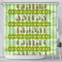 New Zealand Kiwi Fruit Witty Kiwi Bird Shower Curtain