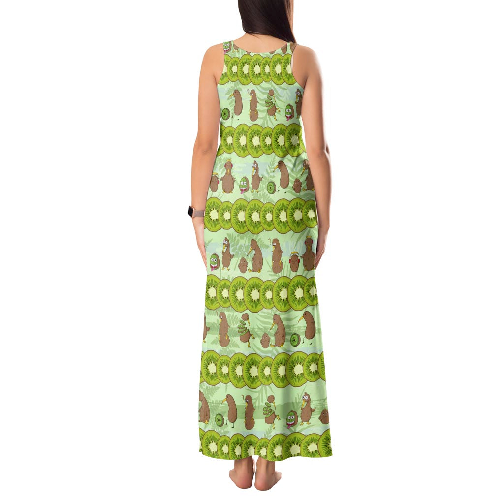 New Zealand Kiwi Fruit Witty Kiwi Bird Tank Maxi Dress