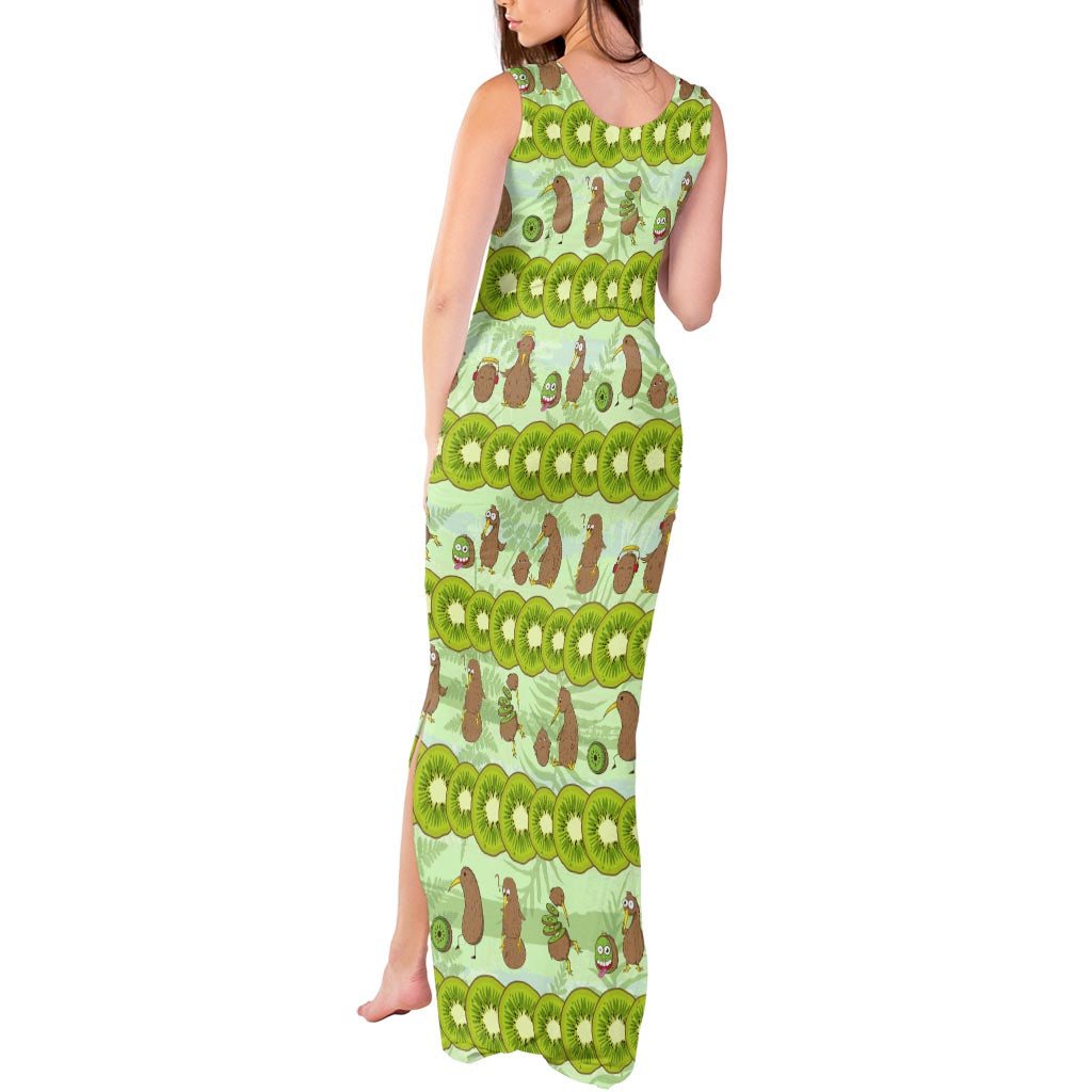 New Zealand Kiwi Fruit Witty Kiwi Bird Tank Maxi Dress