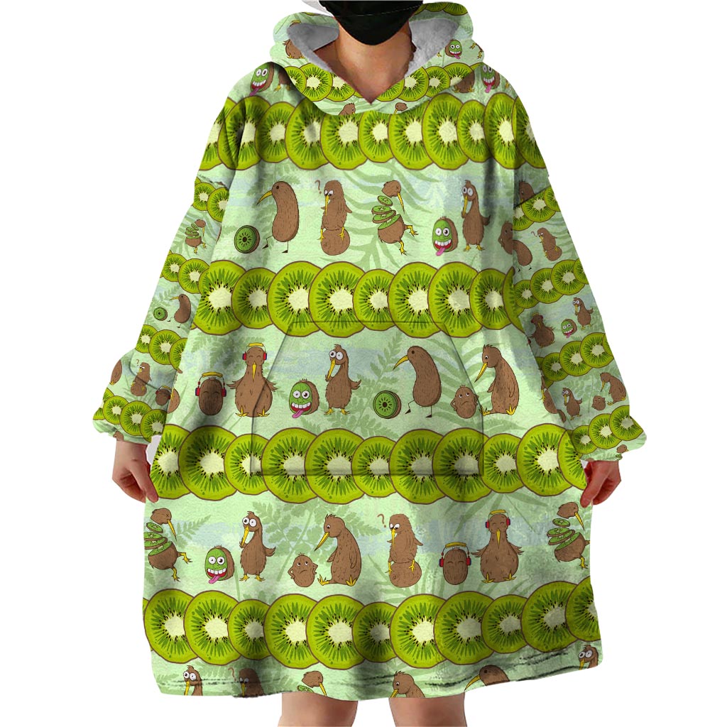 New Zealand Kiwi Fruit Witty Kiwi Bird Wearable Blanket Hoodie