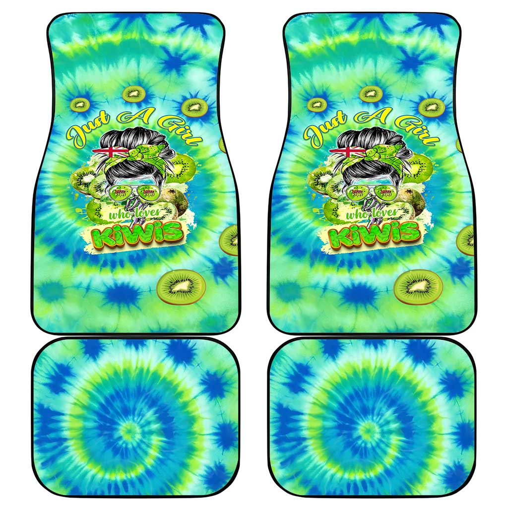 Just a Girl Who Loves Kiwis Car Mats New Zealand Tie Dye