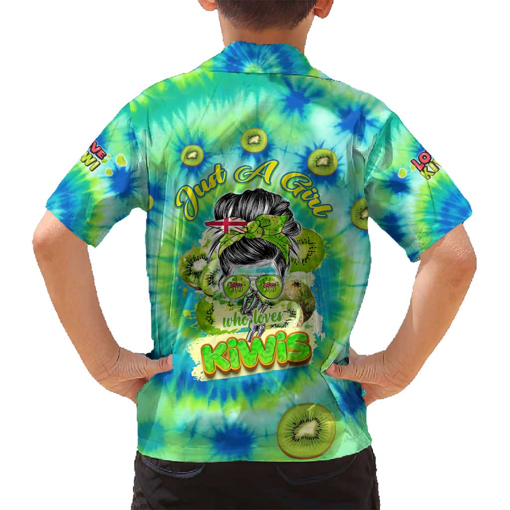 Just a Girl Who Loves Kiwis Family Matching Long Sleeve Bodycon Dress and Hawaiian Shirt New Zealand Tie Dye DT02 - Polynesian Pride