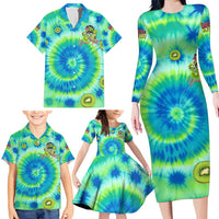 Just a Girl Who Loves Kiwis Family Matching Long Sleeve Bodycon Dress and Hawaiian Shirt New Zealand Tie Dye DT02 - Polynesian Pride