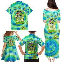 Just a Girl Who Loves Kiwis Family Matching Puletasi and Hawaiian Shirt New Zealand Tie Dye DT02 - Polynesian Pride