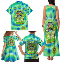 Just a Girl Who Loves Kiwis Family Matching Tank Maxi Dress and Hawaiian Shirt New Zealand Tie Dye