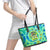 Just a Girl Who Loves Kiwis Leather Tote Bag New Zealand Tie Dye