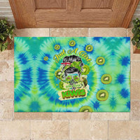 Just a Girl Who Loves Kiwis Rubber Doormat New Zealand Tie Dye