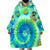 Just a Girl Who Loves Kiwis Wearable Blanket Hoodie New Zealand Tie Dye