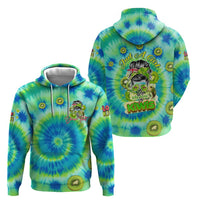 Just a Girl Who Loves Kiwis Zip Hoodie New Zealand Tie Dye DT02 - Polynesian Pride