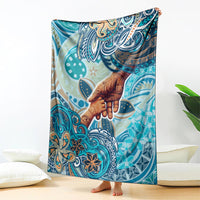 Hand In Hand Father's Day Polynesian Blanket Tribal Flower Pattern DT02 - Polynesian Pride