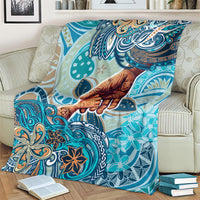 Hand In Hand Father's Day Polynesian Blanket Tribal Flower Pattern DT02 - Polynesian Pride
