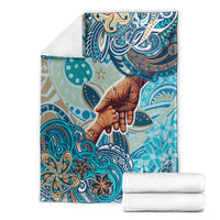 Hand In Hand Father's Day Polynesian Blanket Tribal Flower Pattern DT02 - Polynesian Pride