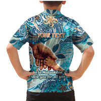 Hand In Hand Father's Day Polynesian Family Matching Mermaid Dress and Hawaiian Shirt Tribal Flower Pattern