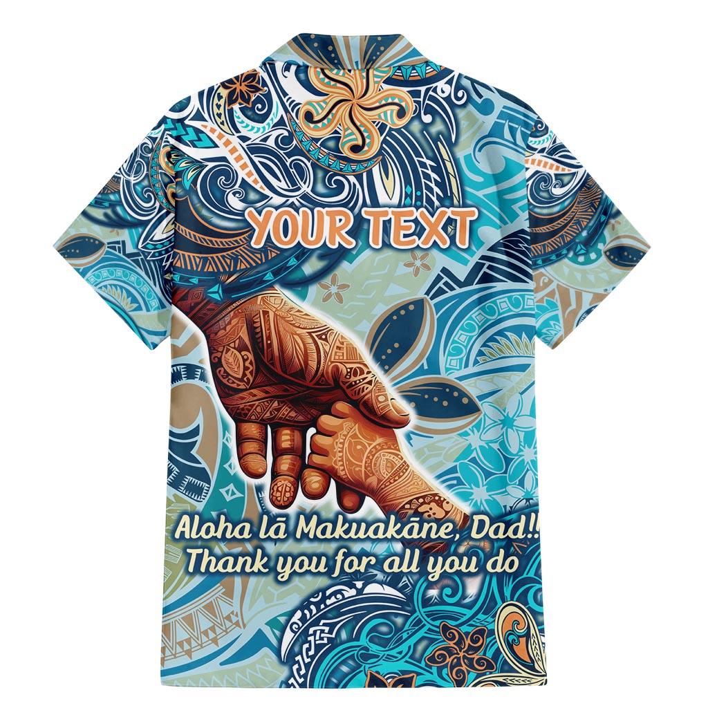 Hand In Hand Father's Day Polynesian Family Matching Mermaid Dress and Hawaiian Shirt Tribal Flower Pattern