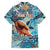 Hand In Hand Father's Day Polynesian Family Matching Off The Shoulder Long Sleeve Dress and Hawaiian Shirt Tribal Flower Pattern